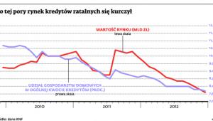 Do tej pory rynek kredytów ratalnych się kurczył