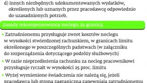 Świadczenia w podróży służbowej
