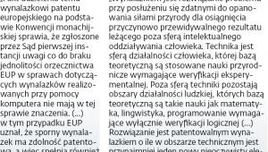 Patentowanie rozwiązań informatycznych: orzecznictwo