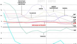 Tylko warzywa i owoce zdecydowanie tanieją